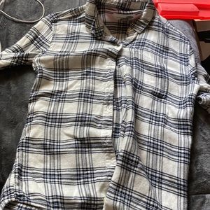 White and navy flannel